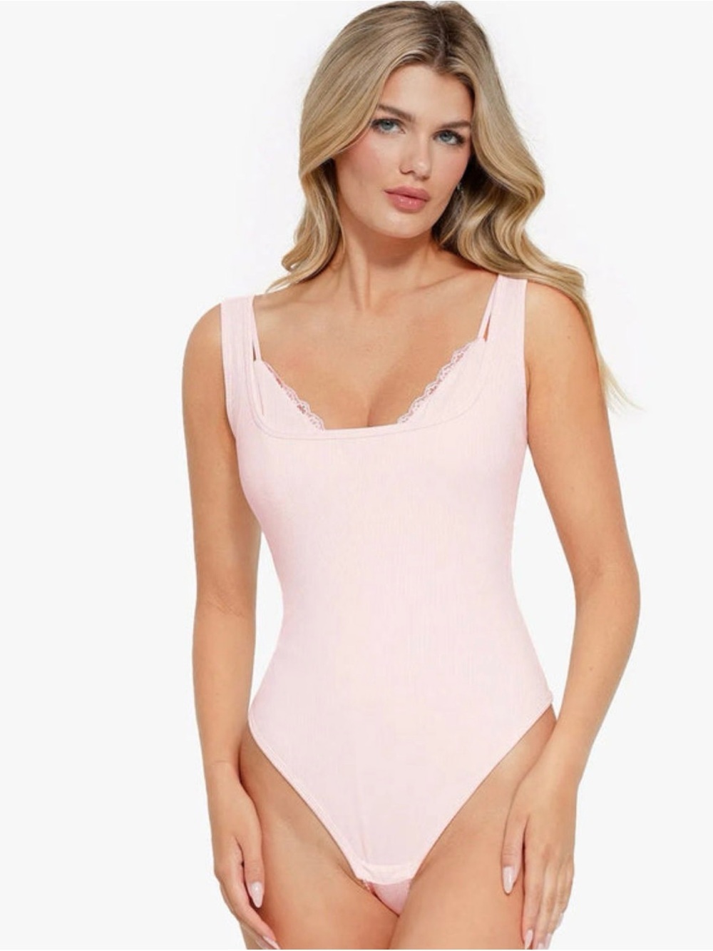 Popilush Shapewear Modal Tummy Control Inner Lace Bodysuit